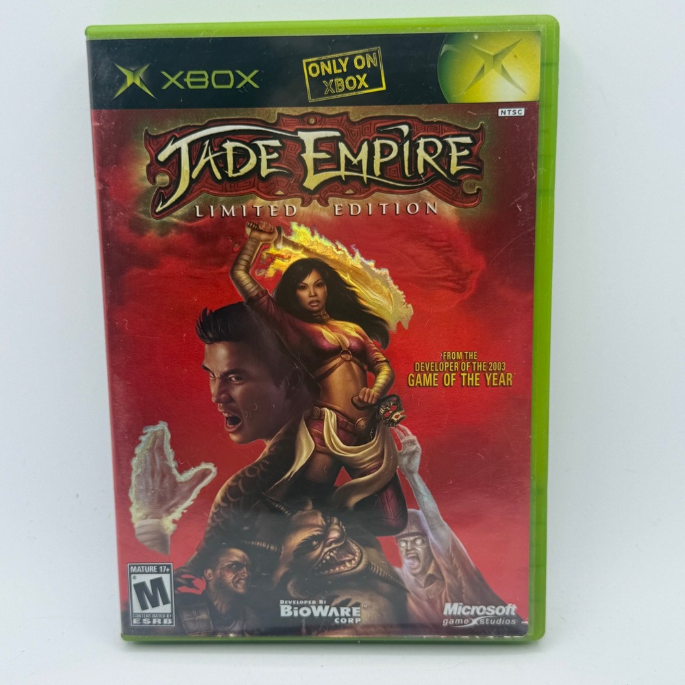 Microsoft Jade Empire Limited Edition Xbox NTSC Green Excellent 2-Disc Set CIB